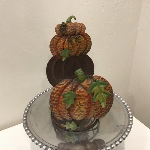 Other - 🍂 Metal Pumpkin Candle Holder – Cozy Fall Decor